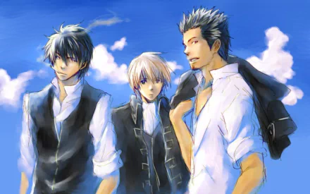 Toushirou Hijikata Okita Sougo Kondo Isao Anime Gintama HD Desktop Wallpaper | Background Image