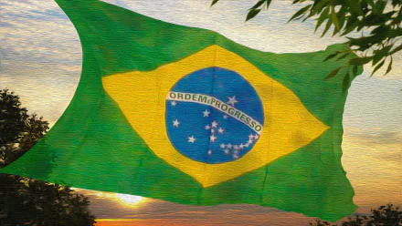  Brazilian Flag - Oil on Canvas