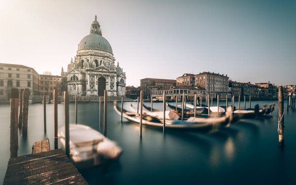 Man Made Venice Cities Italy Building Dome Gondola HD Wallpaper | Background Image