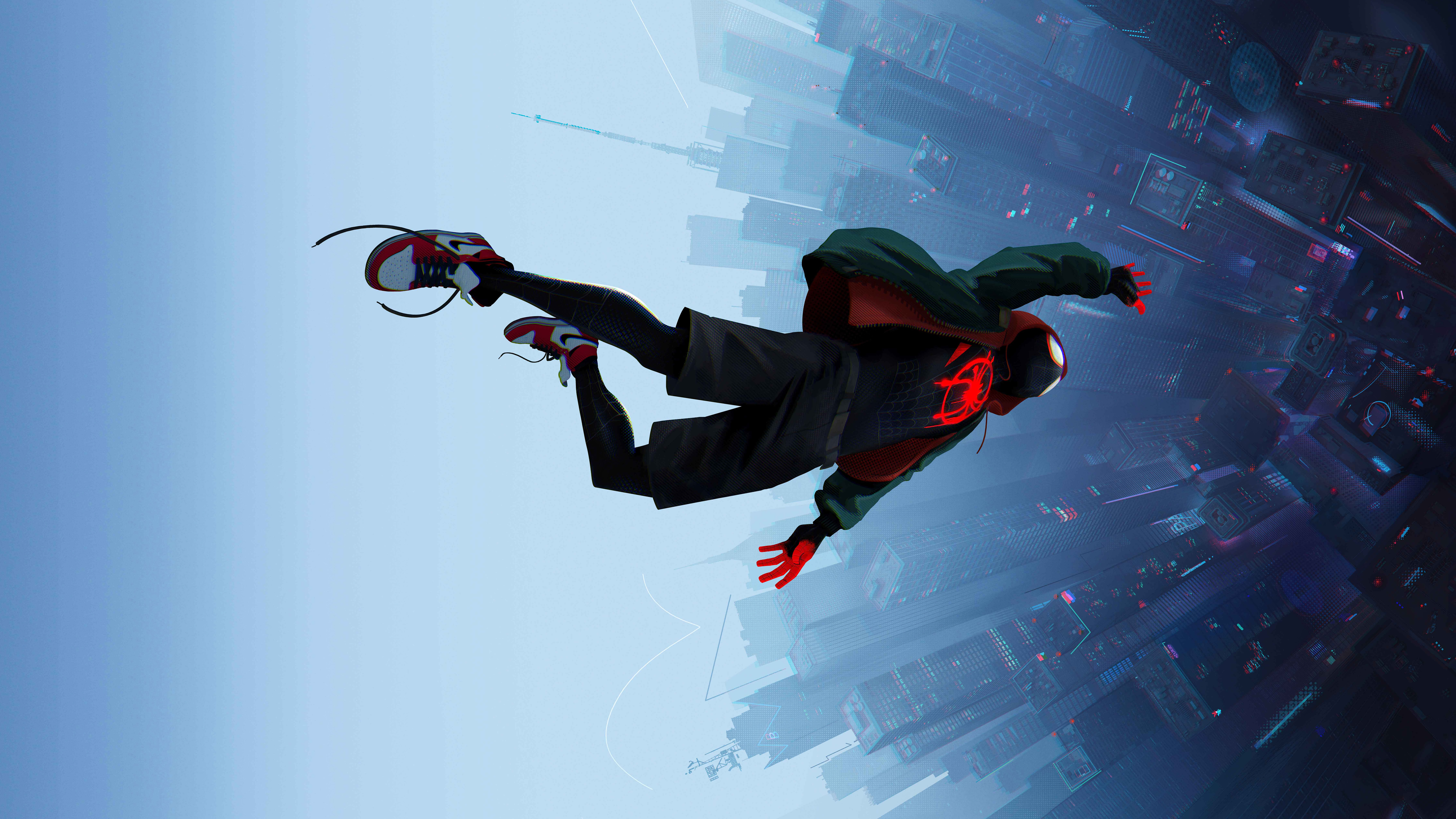 spider man into the spider verse upside down wallpaper