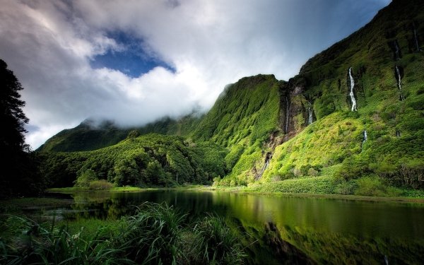 Nature Landscape Cloud Water Greenery HD Wallpaper | Background Image