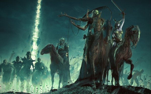 Dark Warrior Horse Sword Woman Warrior Undead Creature HD Wallpaper | Background Image