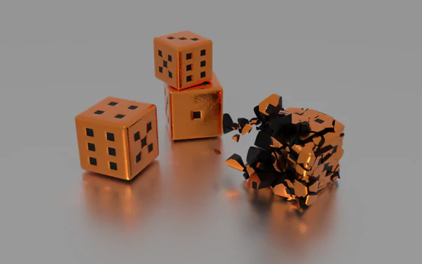 metal simple blender man made dice HD Desktop Wallpaper | Background Image