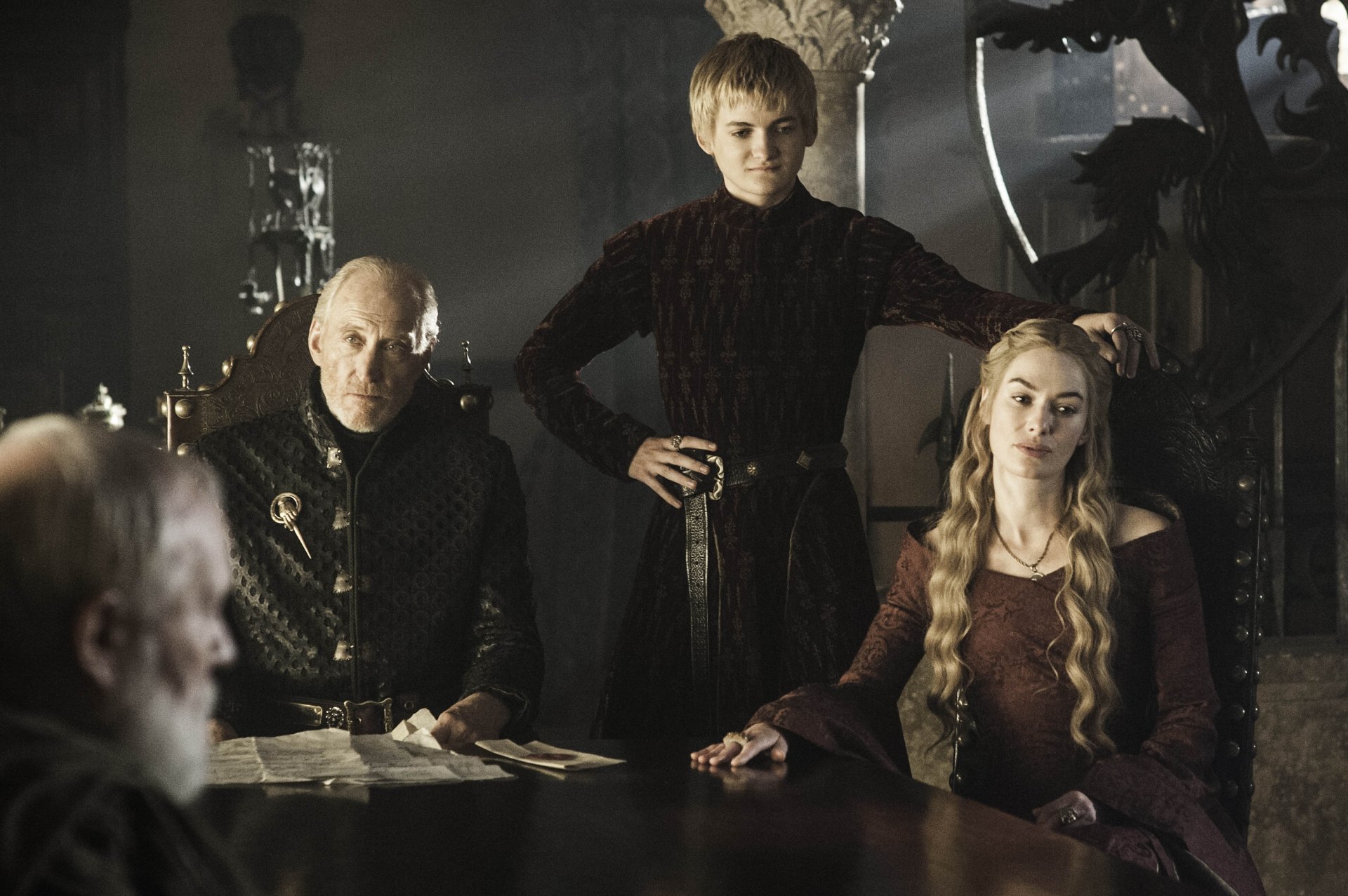 Download Lena Headey Jack Gleeson Charles Dance Cersei Lannister Joffrey Baratheon Tywin Lannister TV Show Game Of Thrones HD Wallpaper