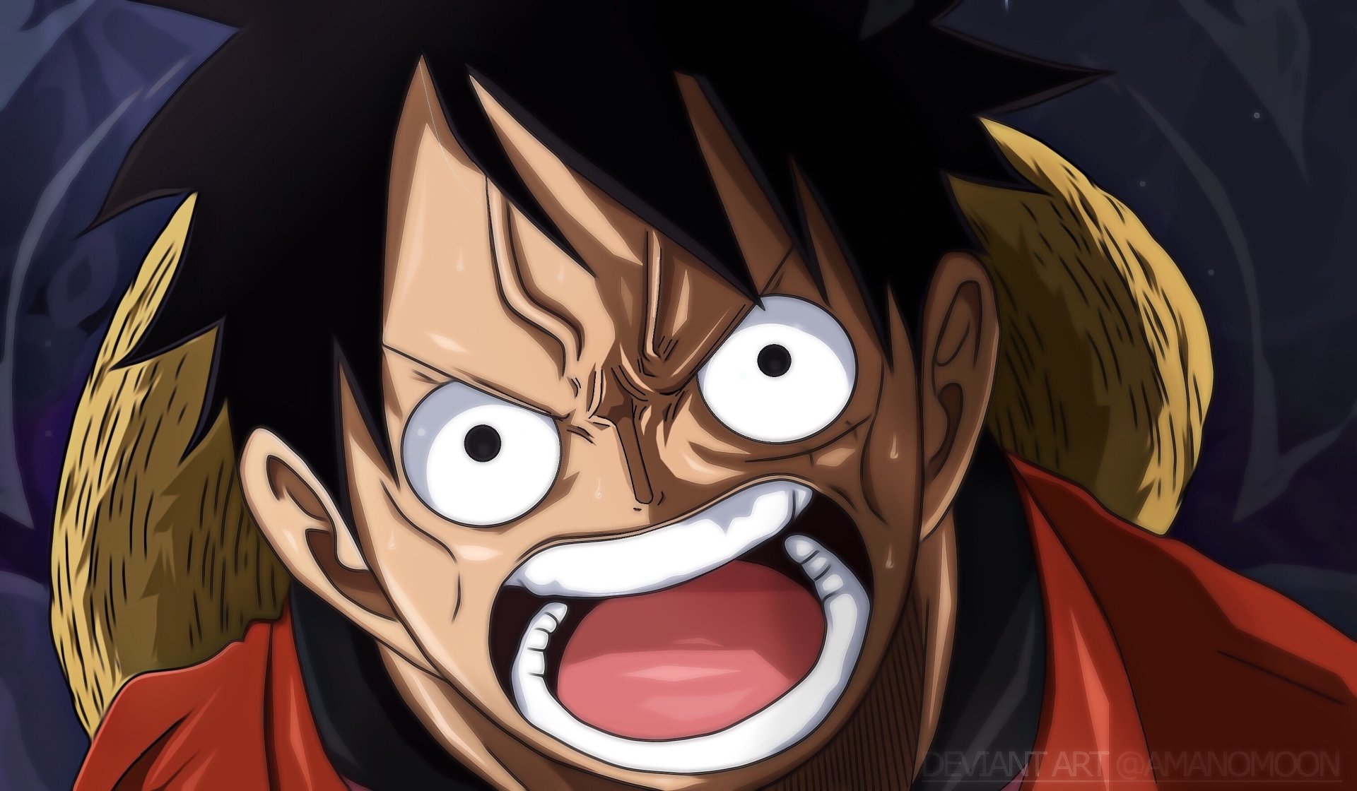 Download Monkey D. Luffy Anime One Piece HD Wallpaper by Amanomoon