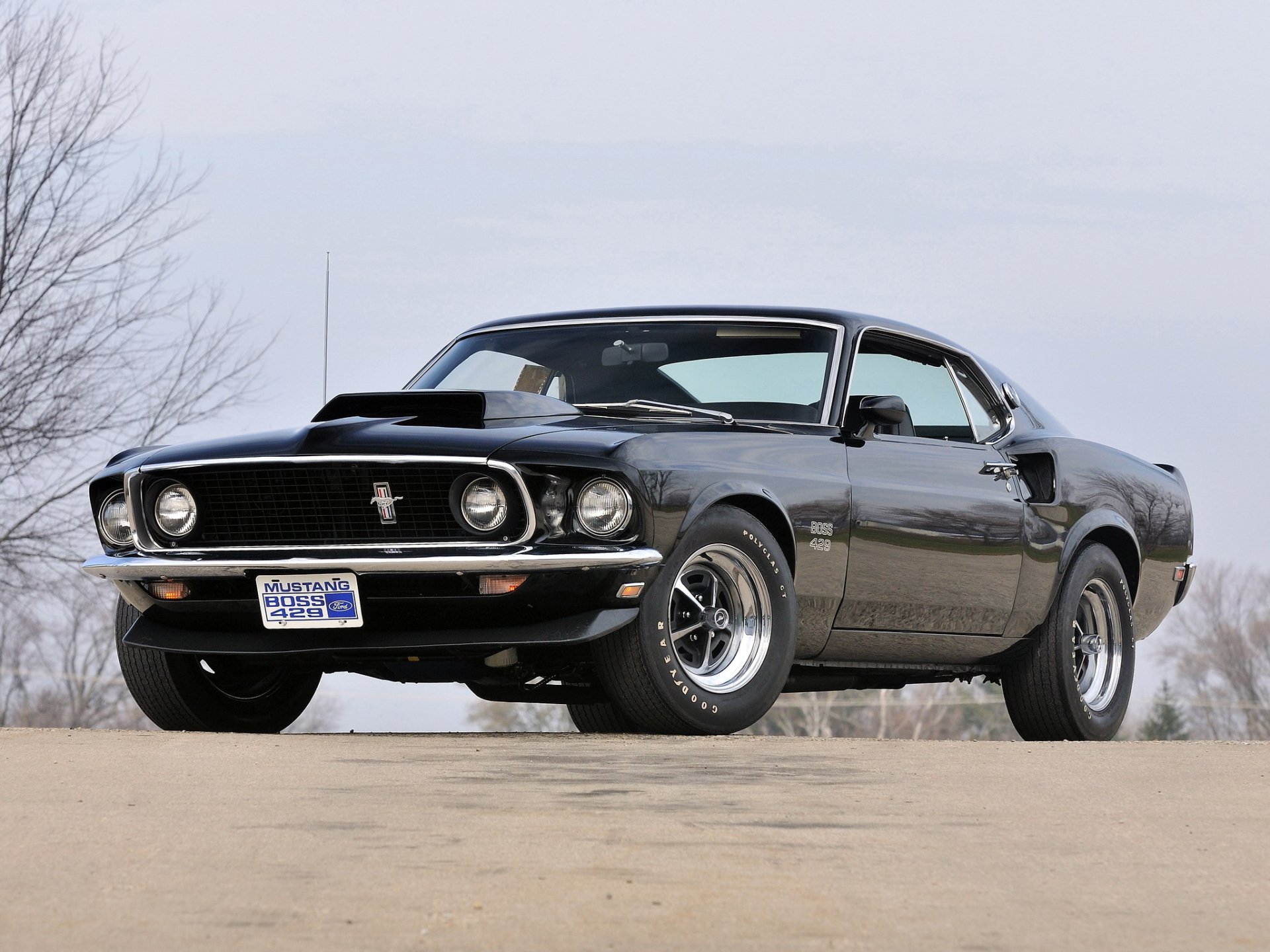 Download Car Black Car Muscle Car Fastback Vehicle Ford Mustang Boss ...