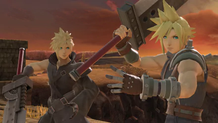 Cloud Strife video game Super Smash Bros. Ultimate HD Desktop Wallpaper | Background Image