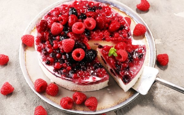 Food Cake Pastry Dessert Fruit Berry Raspberry Cheesecake HD Wallpaper | Background Image
