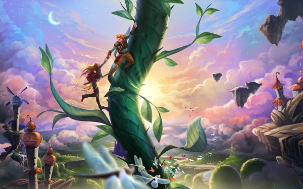 Artistic Fantasy Jack and the Beanstalk Fairy Tale HD Wallpaper | Background Image