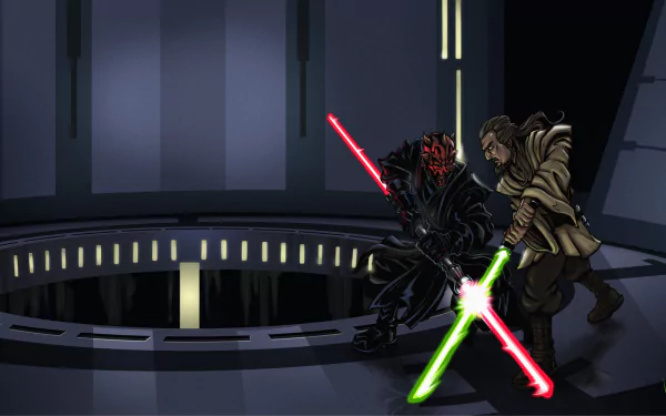 Qui-gon Jinn Darth Maul movie Star Wars HD Desktop Wallpaper | Background Image
