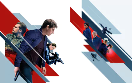 Erica Sloan Angela Bassett Luther Stickell Ving Rhames Benji Dunn Simon Pegg Ilsa Faust Rebecca Ferguson August Walker Henry Cavill Ethan Hunt Tom Cruise movie Mission: Impossible - Fallout HD Desktop Wallpaper | Background Image