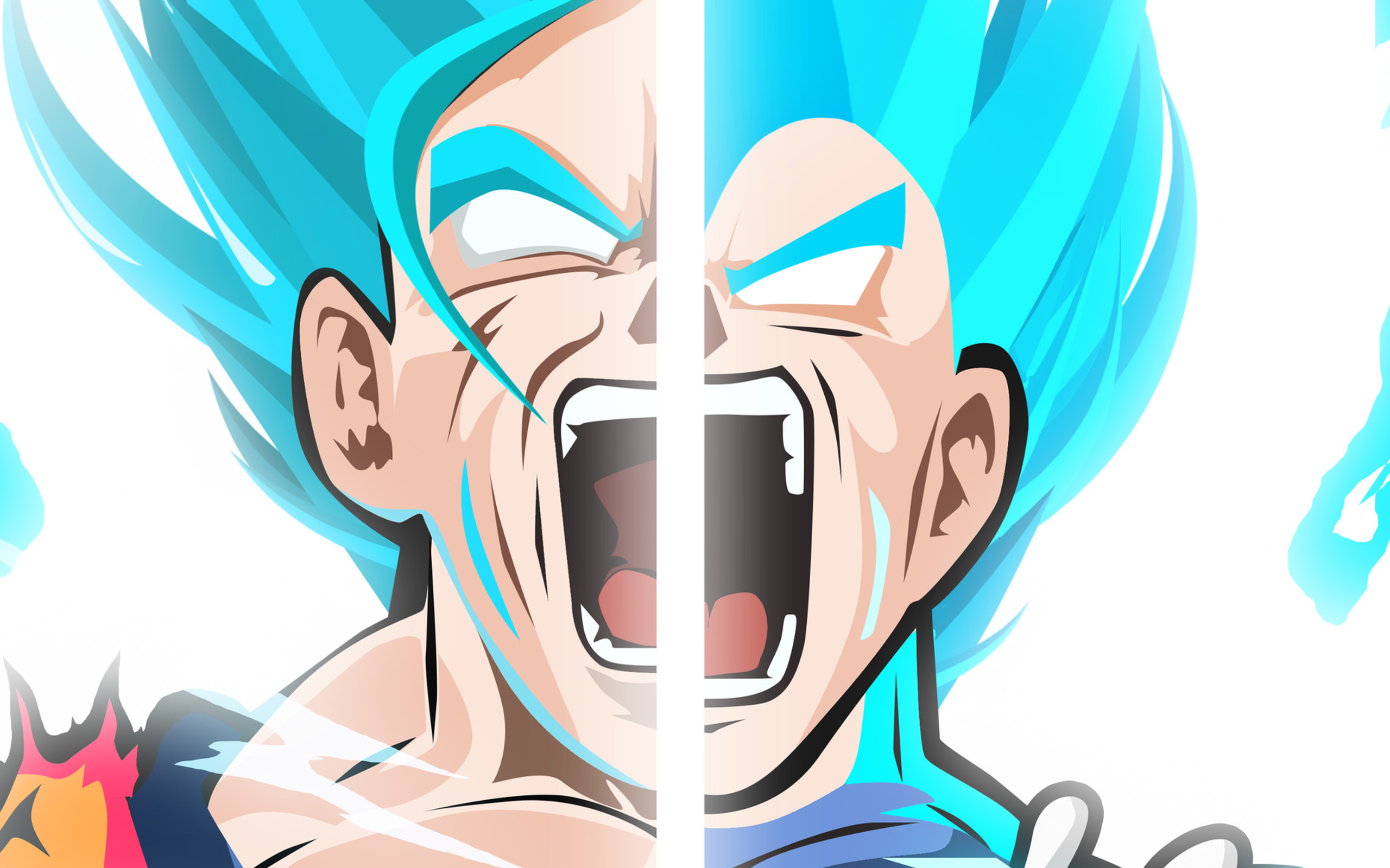 Vegeta (Dragon Ball),Goku,Super Saiyan Blue by BossLogic