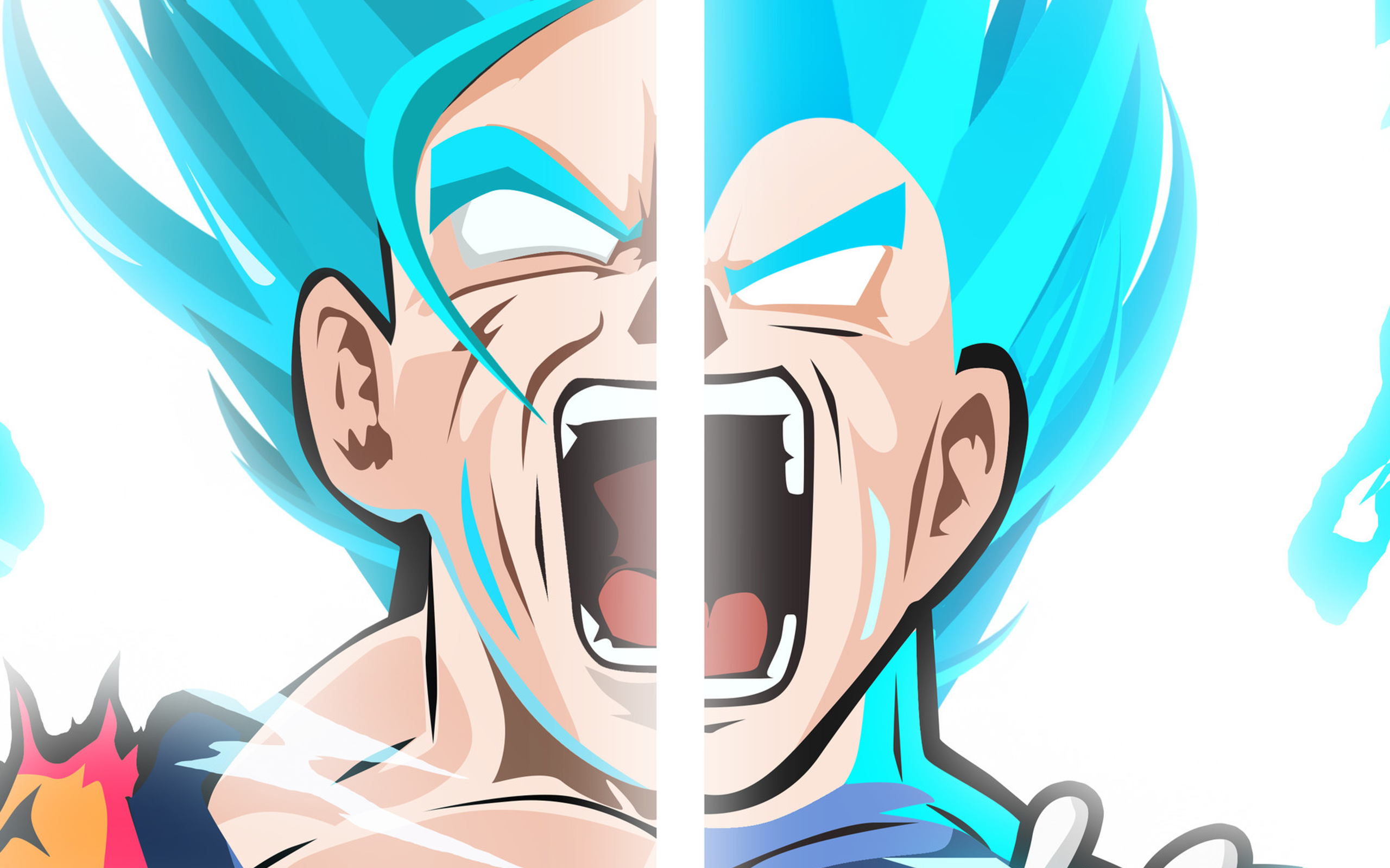 Dragon Ball Super Goku and Vegeta Super Sayajin blue