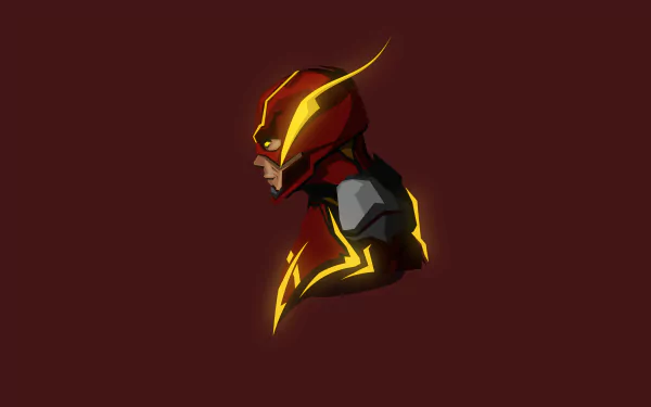 4K Ultra HD PC desktop wallpaper featuring a comic-style profile of The Flash in red and yellow on a dark background.