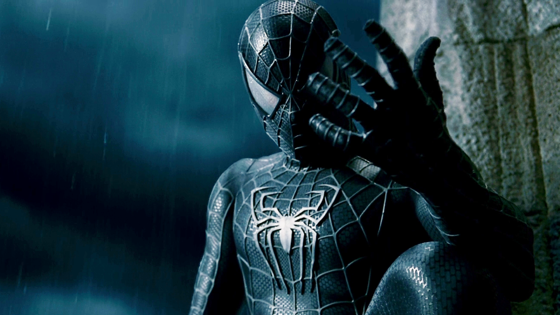 Spider-Man 3 movie-themed HD desktop wallpaper featuring Spider-Man in action.