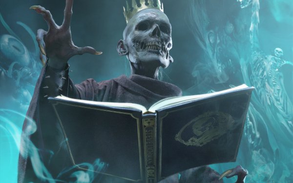 Dark Creepy Book Crown Necromancer Undead HD Wallpaper | Background Image