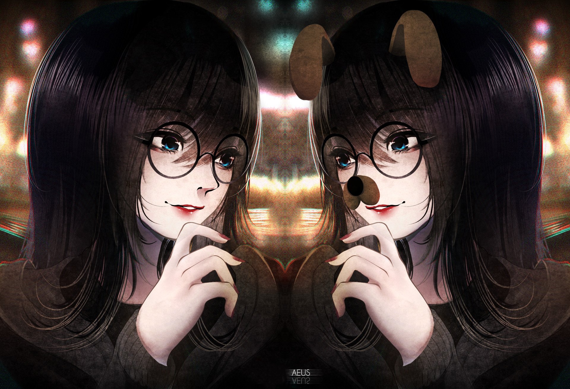 Download Glasses Anime Original HD Wallpaper by Aeus