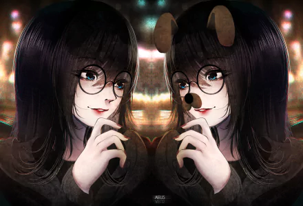 glasses Anime Original HD Desktop Wallpaper | Background Image