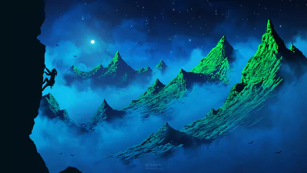 rock climbing fantasy landscape fantasy landscape HD Desktop Wallpaper | Background Image