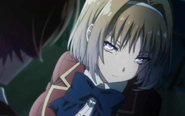 Kikyō Kushida from the anime Classroom of the Elite, depicted in a detailed 4K Ultra HD PC desktop wallpaper with sharp, vibrant colors and expressive eyes.