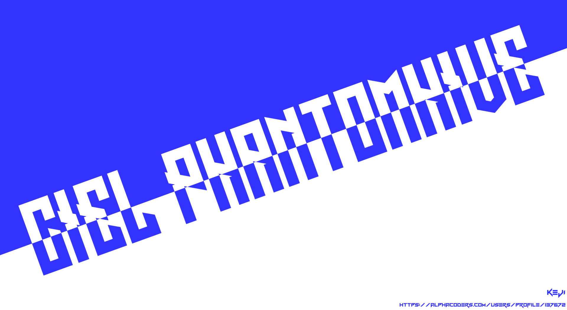 4K Ultra HD PC desktop wallpaper: bold blue-and-white graphic with diagonal Ciel Phantomhive text — anime Black Butler themed background.