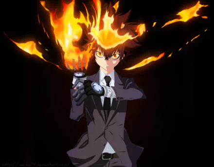 Tsunayoshi Sawada Anime Katekyō Hitman Reborn! HD Desktop Wallpaper | Background Image