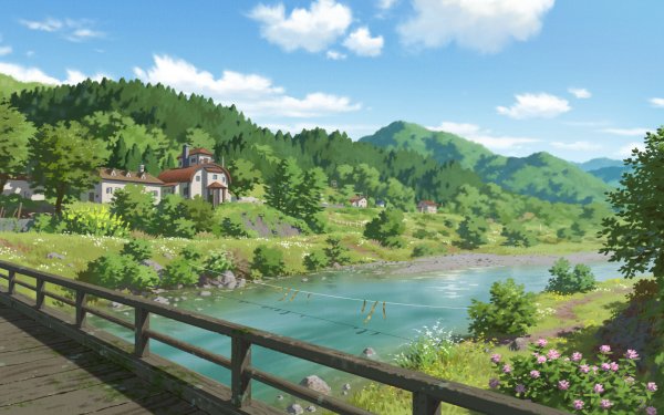Anime Original House HD Wallpaper | Background Image