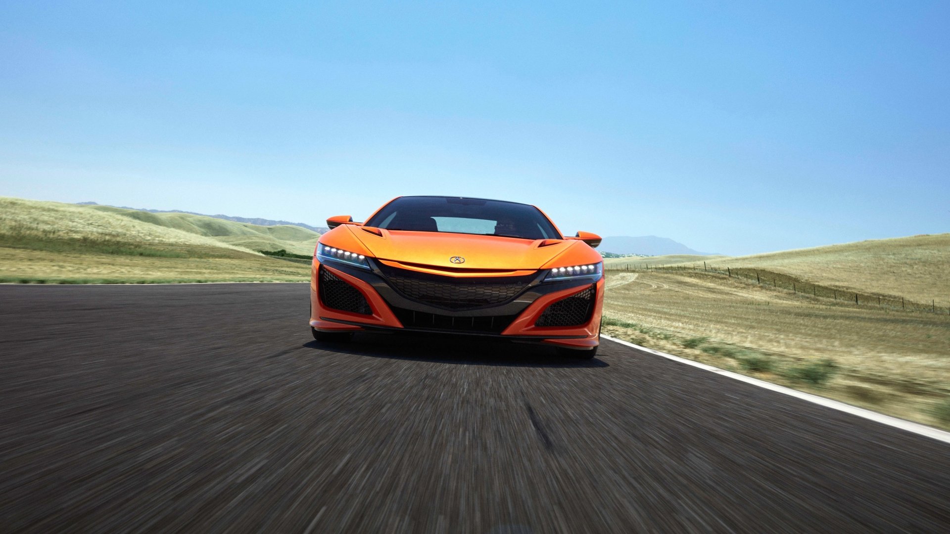Download Supercar Orange Car Car Honda Vehicle Acura NSX 4k Ultra HD Wallpaper