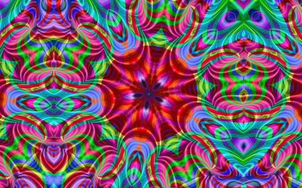 Abstract Kaleidoscope Colors Pattern Psychedelic Colorful HD Wallpaper | Background Image