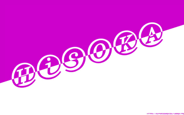 Magenta-and-white diagonal 4K Ultra HD PC desktop wallpaper with HISOKA spelled in circled letters — anime Hunter x Hunter background.