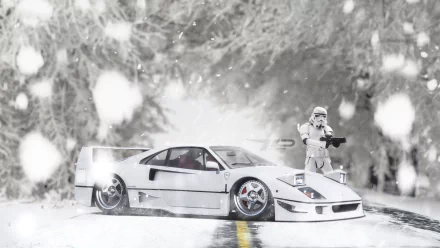 stormtrooper Ferrari vehicle Ferrari F40 HD Desktop Wallpaper | Background Image