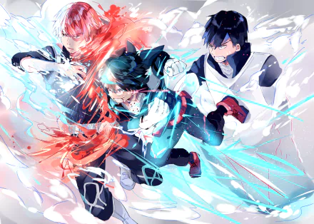 Izuku Midoriya Shoto Todoroki Tenya Iida Anime My Hero Academia HD Desktop Wallpaper | Background Image