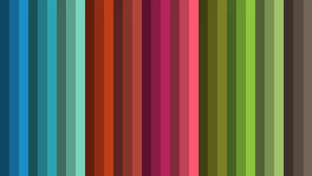 HD desktop wallpaper featuring an artistic composition of vertical stripes in a vibrant array of colors, ranging from blues and reds to greens and browns.