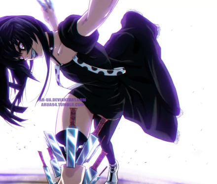 Anime character Juuzou Suzuya from Tokyo Ghoul:re with black hair, pink eyes, smiling, and holding knives, dressed in a black dress and thigh highs. HD wallpaper and background image.