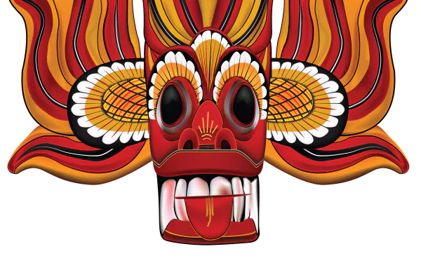 mask illustration devil Sri Lanka artistic cultural HD Desktop Wallpaper | Background Image