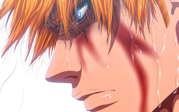 Anime Bleach Ichigo Kurosaki Orange Hair Blue Eyes Angry HD Wallpaper | Background Image