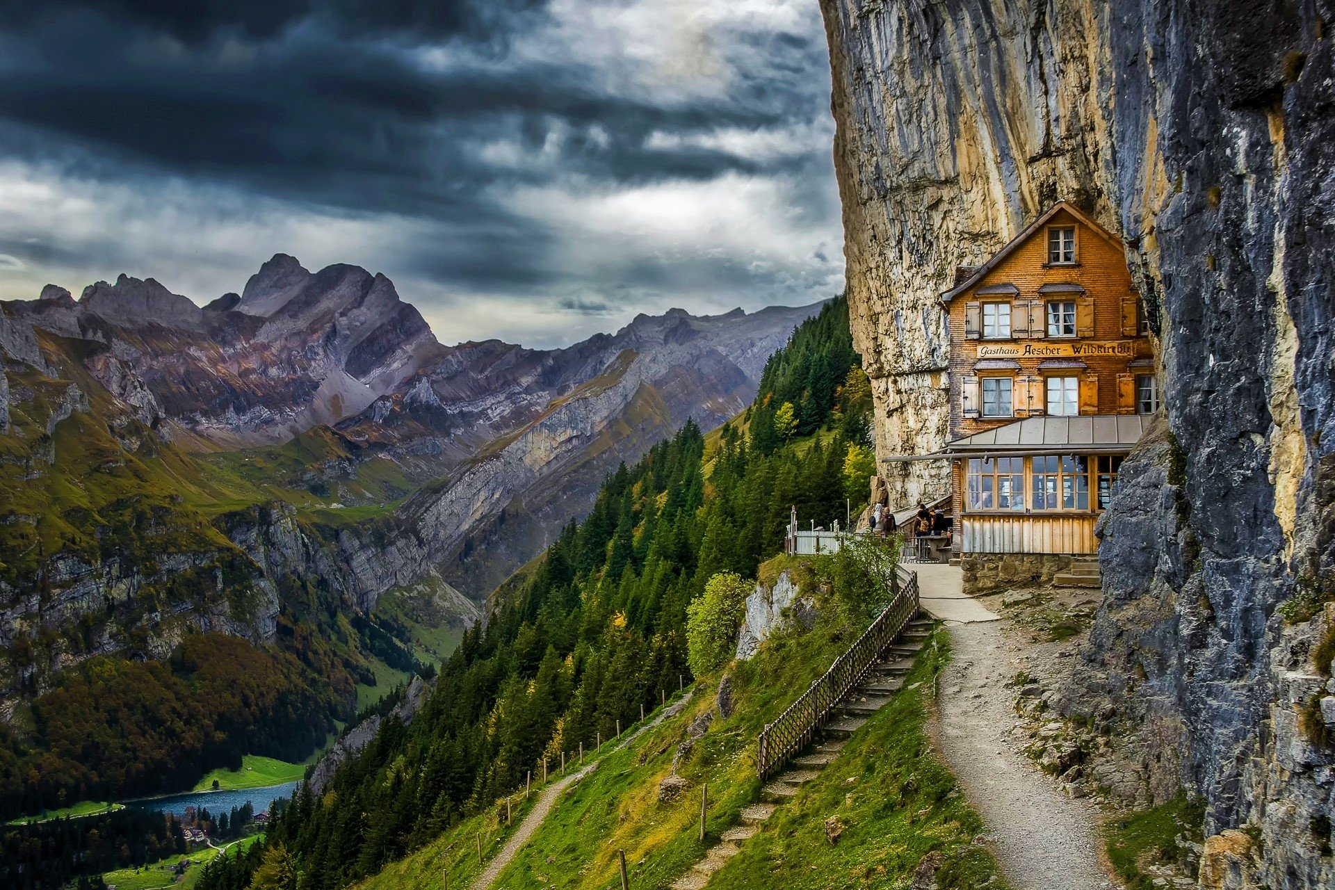 School In The Swiss Alps Hd Wallpaper Background Image 1920x1280