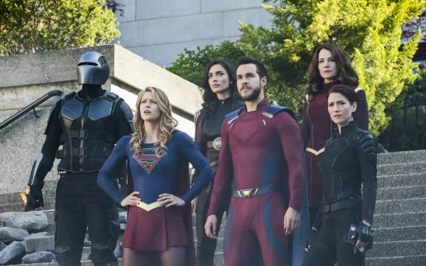 Mon-El (DC Comics) Kara Danvers Saturn Girl Supergirl (TV Show) Melissa Benoist Amy Jackson TV Show Supergirl HD Desktop Wallpaper | Background Image