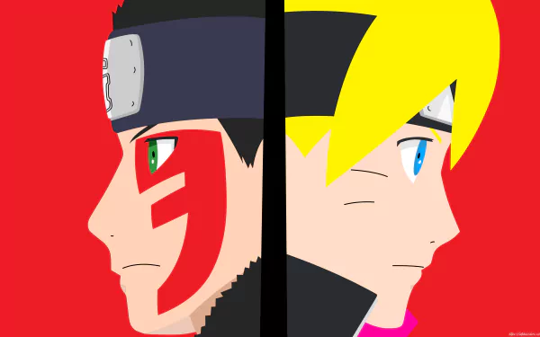 minimalist blue eyes green eyes blonde black hair Shinki (Naruto) Boruto Boruto Uzumaki Anime minimalist anime HD Desktop Wallpaper | Background Image