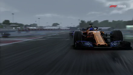 McLaren MCL33 rain McLaren vehicle F1 video game F1 2018 HD Desktop Wallpaper | Background Image