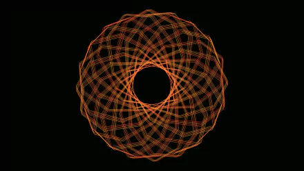  Orange and Red Fractal Art