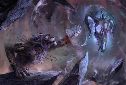 spirit skull fantasy creature HD Desktop Wallpaper | Background Image