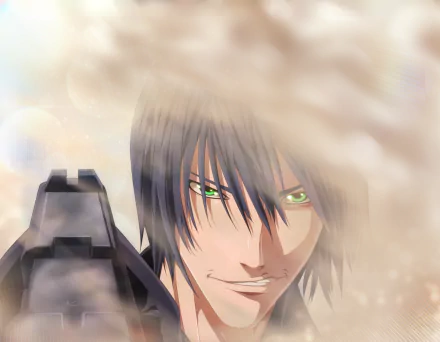 Junichirou Sengawa green eyes black hair Anime Dendrobates HD Desktop Wallpaper | Background Image