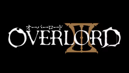 HD PC desktop wallpaper featuring the title logo of the anime Overlord IV with Japanese text on a black background.