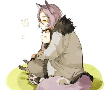 black hair purple hair bunny ears Subaru Natsuki Julius Juukulius Anime Re:Zero - Starting Life in Another World HD Desktop Wallpaper | Background Image