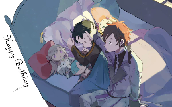 Reinhard van Astrea Beatrice (Re:ZERO) Rem (Re:ZERO) Emilia (Re:ZERO) doll sleeping Subaru Natsuki Anime Re:Zero - Starting Life in Another World HD Desktop Wallpaper | Background Image
