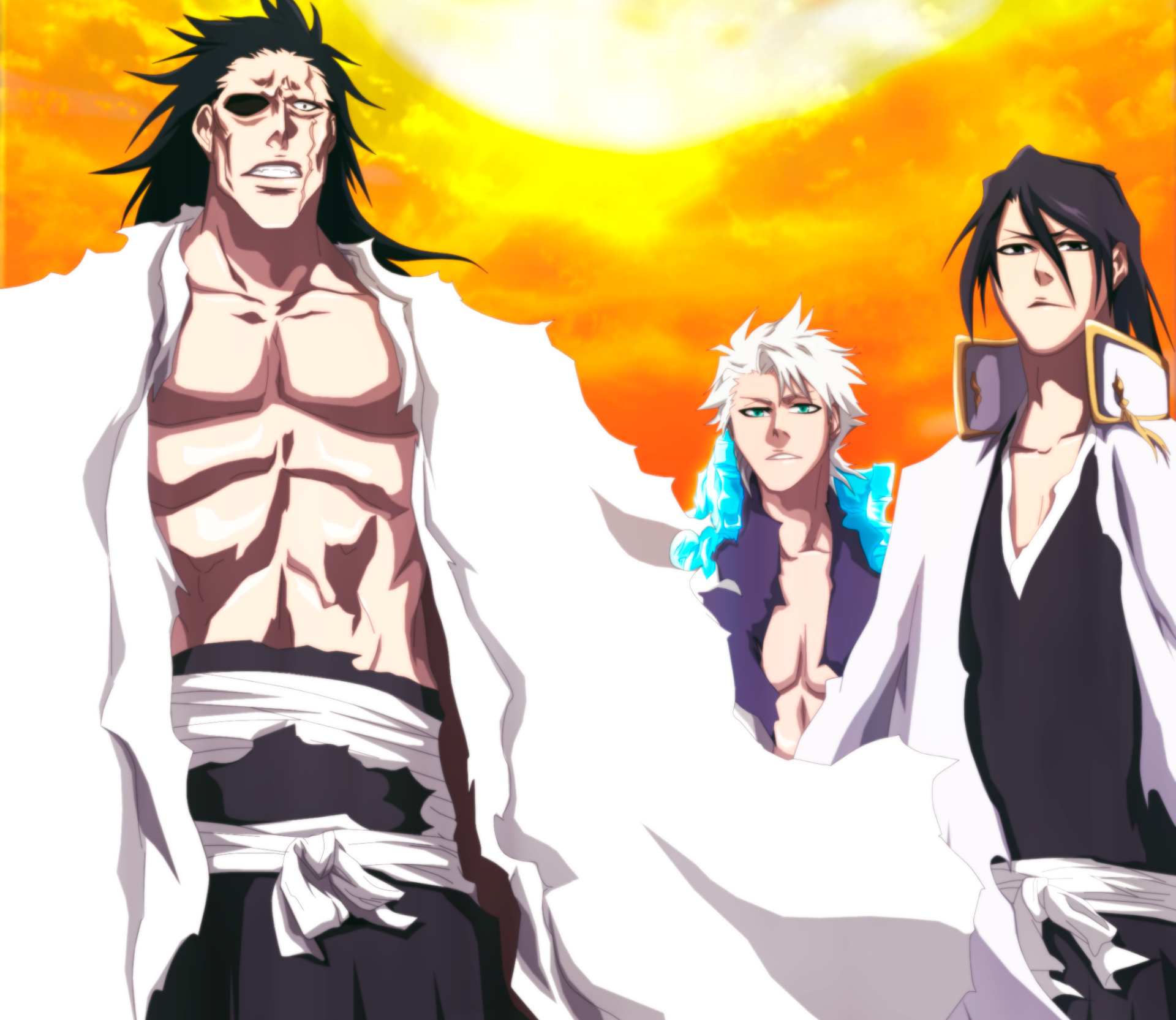 Download Kenpachi Zaraki Tōshirō Hitsugaya Byakuya Kuchiki Anime <b>Bleach</b> HD ...