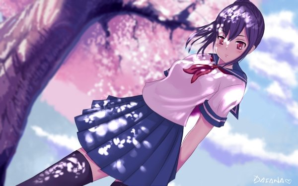 Anime Yandere Simulator Cherry Blossom HD Wallpaper | Background Image
