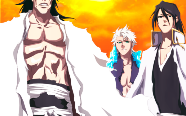 Anime Bleach Byakuya Kuchiki Tōshirō Hitsugaya Kenpachi Zaraki HD Wallpaper | Background Image