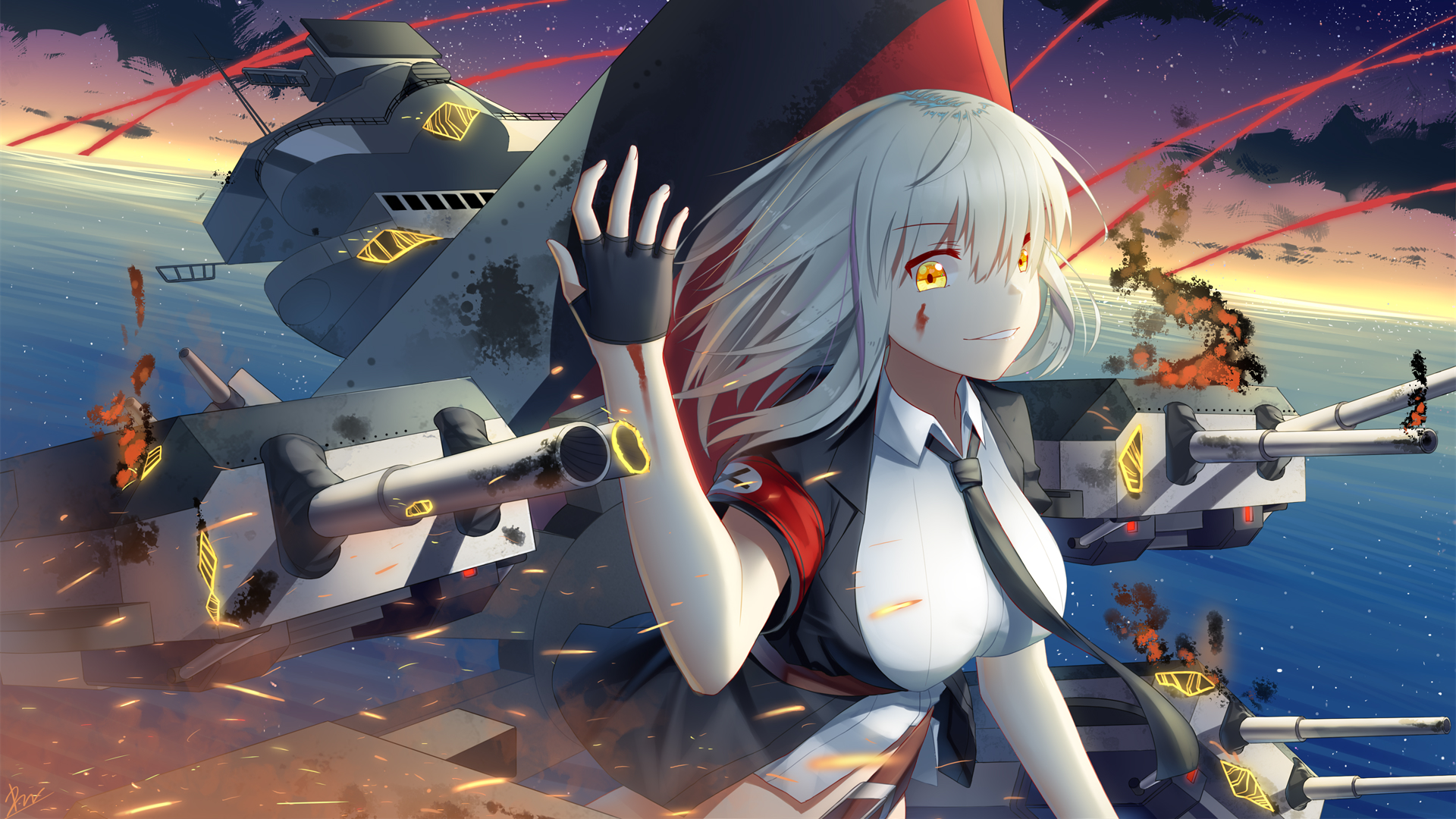 Anime Warship Girls HD Wallpaper by 极道寂